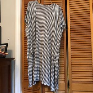 Striped lightweight sweater/cover